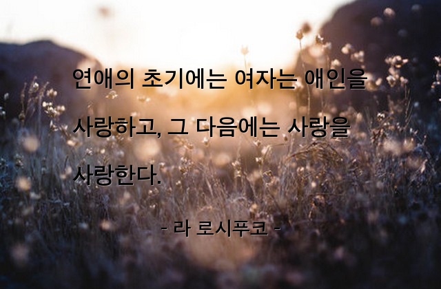 연애, 여자, 사랑 – 라 로시푸코