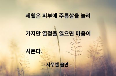 열정, 세월 – 사무엘 울만