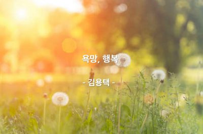 욕망, 행복 – 김용택