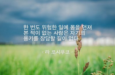 용기, 위험 – 라 로시푸코