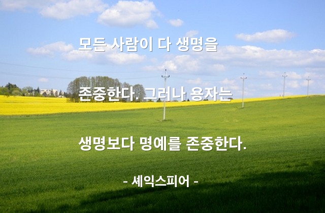 용자, 명예 – 셰익스피어