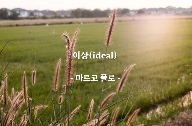 이상(ideal) – 마르코 폴로