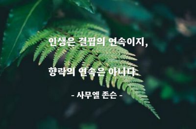 인생, 결핍, 향락 – 사무엘 존슨