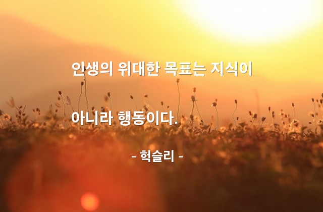 인생, 지식, 행동 – 헉슬리