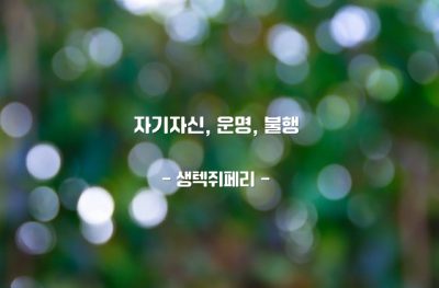 자기자신, 운명, 불행 – 생텍쥐페리