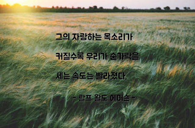 자랑 – 랄프 왈도 에머슨