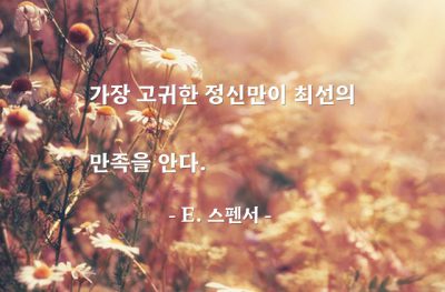 정신, 만족 – E. 스펜서