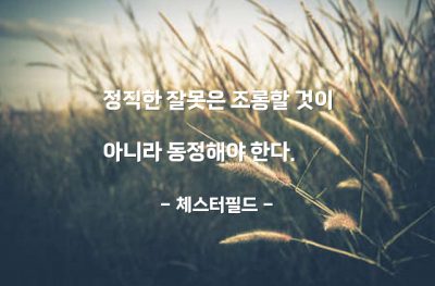 정직, 잘못(error) – 체스터필드