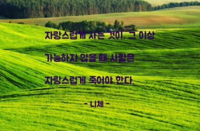 죽음, 삶, 자랑 – 니체