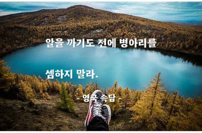 지레짐작, 속단 – 영국 속담