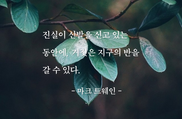 진실, 거짓 – 마크 트웨인