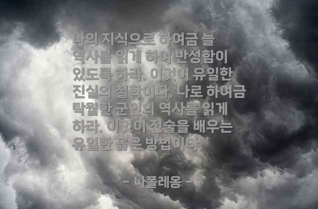 철학, 전술 – 나폴레옹