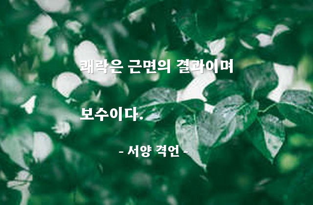 쾌락, 근면 – 서양 격언