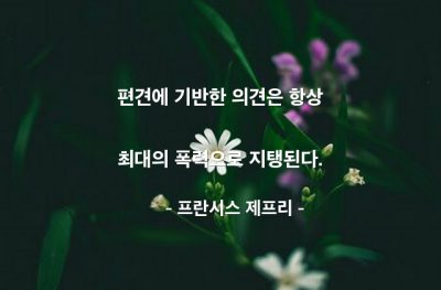 편견, 의견, 폭력 – 프란시스 제프리