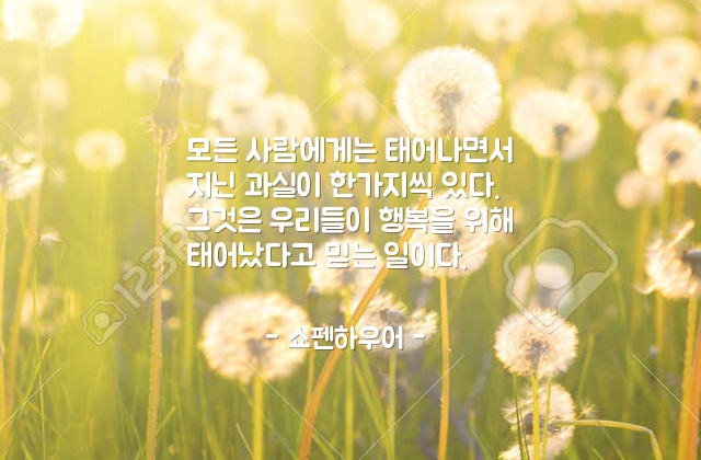 행복, 믿음 – 쇼펜하우어