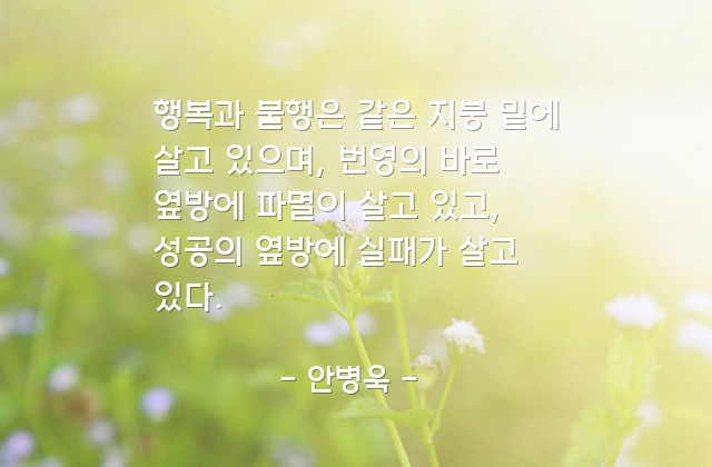 행복, 불행, 성공, 실패 – 안병욱