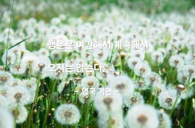 행운 – 영국 격언