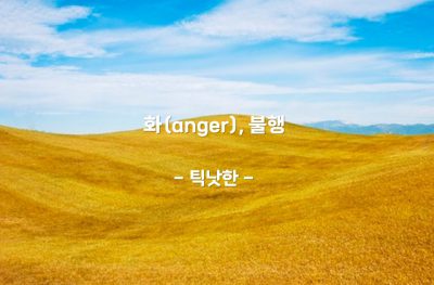 화(anger), 불행 – 틱낫한