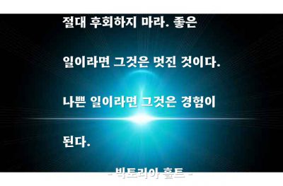 후회, 경험 – 빅토리아 홀트