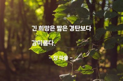 희망, 경탄 – 장 파울