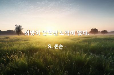 희망, 노력 – S. 존슨