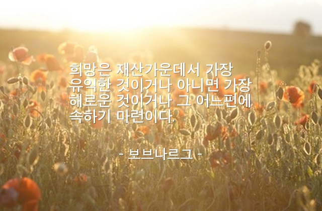 희망, 재산 – 보브나르그